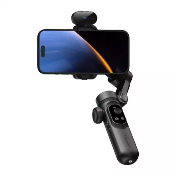 AOCHUAN Smart X Pro estabilizador gimbal de 3 eixos com rastreamento por IA e controlo por gestos para smartphone, preto