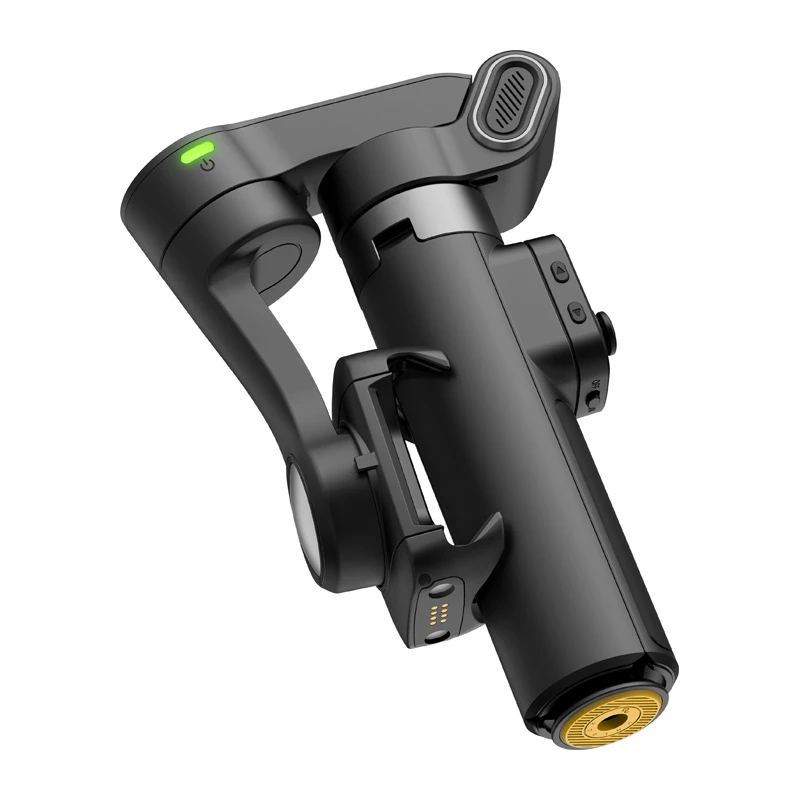 AOCHUAN Smart X3 estabilizador gimbal com rastreamento por IA, luz LED e bastão de selfie para smartphone, preto