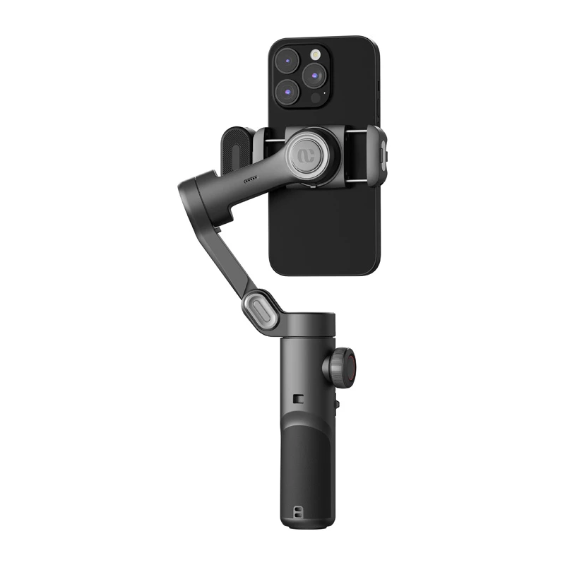 AOCHUAN Smart XE estabilizador gimbal de 3 eixos com rastreamento por IA e controlo por gestos para smartphone, preto