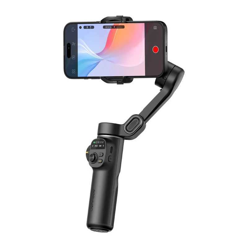 AOCHUAN X2 estabilizador gimbal standard para smartphone com reconhecimento de gestos e bastão de selfie, preto