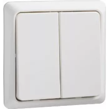 Interruptor de comutação APC Schneider Electric Merten System M, branco polar termoplástico, 10AX 250V, encastrar, IP20, terminais de parafuso, sem halogéneos 506254