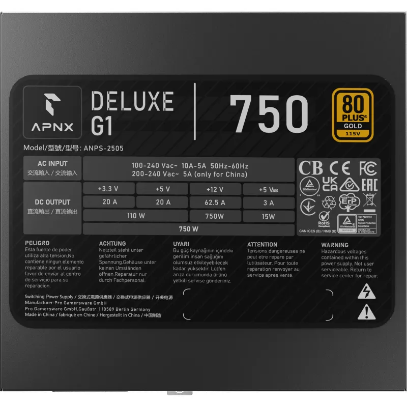 APNX DELUXE G1 750 (preto, 750 Watt)
