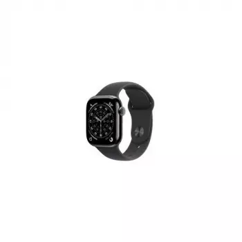 Apple Watch Series 11 GPS + Cellular 42mm Caixa de titânio Slate com bracelete desportiva preta S/M MF8R4WF/A