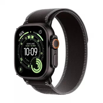 Apple Watch Ultra 3 GPS + Cellular 49mm Caixa de Titânio Preto com Trail Loop Preto/Carvão - Grande (Modelo A3281, MF1H4QR/A)
