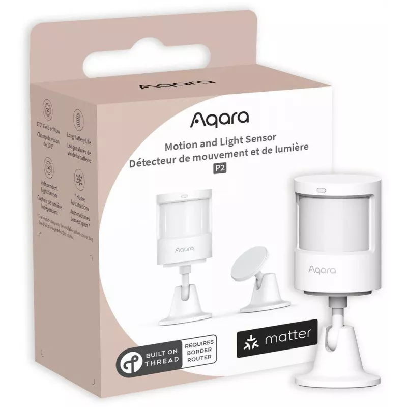 Aqara Sensor de Movimento e Luz P2 - Thread, Bluetooth 5.0, Branco