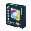 Arctic BioniX P12 A-RGB White Ventoinha para caixa 120mm PWM, 450-3000 rpm, RGB endereçável, Daisy Chain