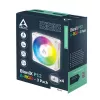 Arctic BioniX P12 A-RGB White 3-Pack – ventoinhas de caixa 120mm PWM com RGB endereçável e Daisy Chain, 450-3000 rpm