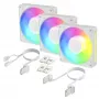 Arctic BioniX P12 A-RGB White 3-Pack – ventoinhas de caixa 120mm PWM com RGB endereçável e Daisy Chain, 450-3000 rpm