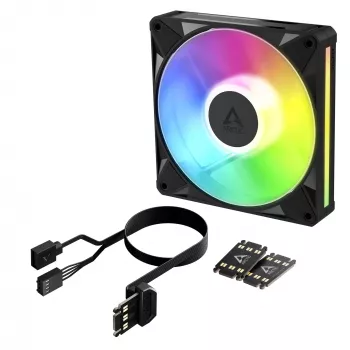 Arctic BioniX P14 ventoinha de caixa A-RGB 140mm PWM com Daisy Chain, 400-2500 rpm, 186 m³/h, preto
