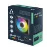 Ventoinha Arctic BioniX P14 A-RGB 140mm PWM pack de 3 - preto - RGB endereçável, 2500 rpm, 186 m³/h
