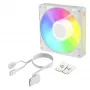 Ventoinha de caixa Arctic BioniX P14 A-RGB White 140mm PWM com Daisy Chain, iluminação ARGB, 400-2500 rpm, 77,6 CFM