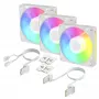 Arctic BioniX P14 A-RGB (branco) pack de 3 | ventoinha de caixa PWM de 140 mm com iluminação A-RGB, 400–2500 rpm