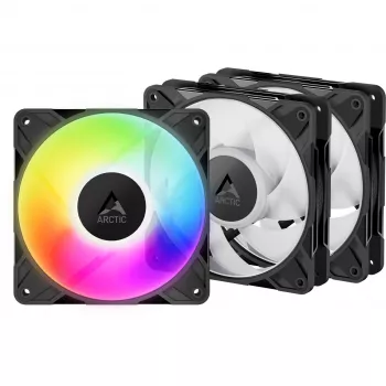 ARCTIC P12 PRO A-RGB LN pack de 3 preto ventoinha de caixa 120 mm