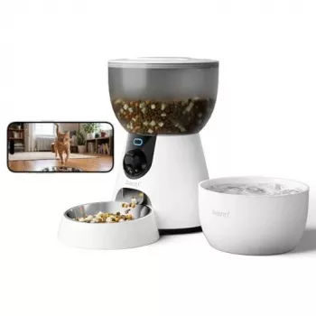 Arenti Petfeeder2 comedouro com câmara e fonte de água inteligente