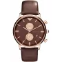 ARMANI AR0387 cronógrafo de homem de quartzo 42mm mostrador preto bracelete de pele