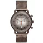 Relógio ARMANI AR11169 de homem cronógrafo 43 mm mostrador preto bracelete de pele