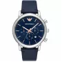 Cronógrafo Armani AR11451 homem relógio de aço inoxidável 46mm