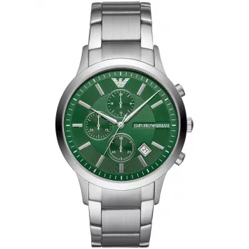 Relógio de quartzo cronógrafo de homem Armani AR11507 43mm Aço inoxidável Mostrador azul