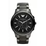 Armani AR1452 relógio cronógrafo de cerâmica homem 43mm preto