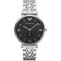 ARMANI AR1676 Relógio de quartzo analógico homem 40 mm Mostrador preto Pulseira de pele