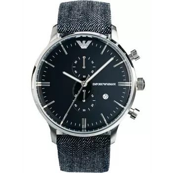Relógio analógico de quartzo de homem ARMANI AR1690 43mm aço inoxidável mostrador preto