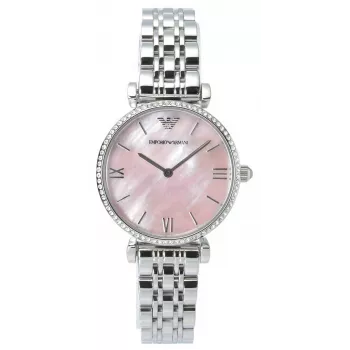 Relógio de mulher Armani AR1779 32mm Ouro rosa Aço inoxidável couro castanho