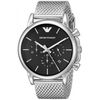 Relógio de homem ARMANI AR1811 analógico de quartzo 41mm aço inoxidável mostrador preto