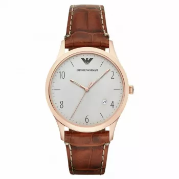 Relógio analógico de quartzo de homem ARMANI AR1866 Renato 40mm aço inoxidável mostrador preto