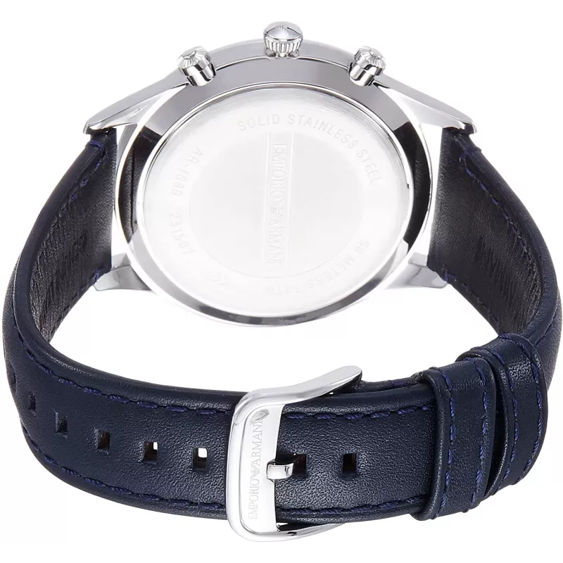 Relógio cronógrafo de homem Armani AR1889 42mm Aço inoxidável Mostrador preto