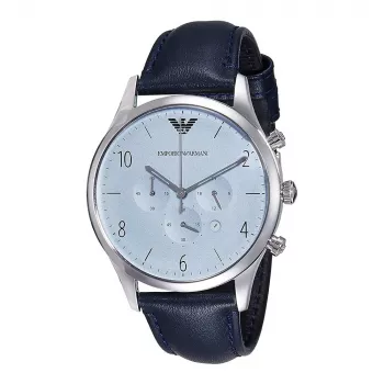 Relógio cronógrafo de homem Armani AR1889 42mm Aço inoxidável Mostrador preto