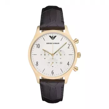 Relógio Armani AR1892 homem quartzo cronógrafo 43mm aço inoxidável mostrador azul