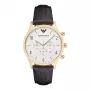 Relógio Armani AR1892 homem quartzo cronógrafo 43mm aço inoxidável mostrador azul