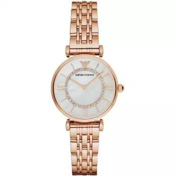 Relógio de quartzo de senhora ARMANI AR1909 32mm aço inoxidável tom rosa-ouro