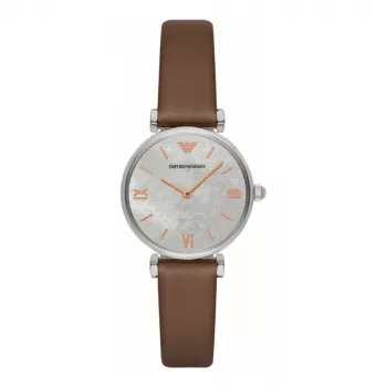 Relógio de quartzo analógico de mulher ARMANI AR1988 32mm bracelete de malha de aço inoxidável ouro rosa