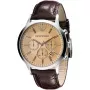 Relógio cronógrafo de quartzo Armani AR2433 para homem 43mm aço inoxidável mostrador azul