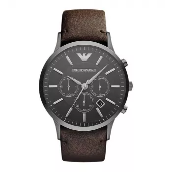 ARMANI AR2462 relógio cronógrafo homem 46mm aço inoxidável mostrador azul