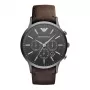 ARMANI AR2462 relógio cronógrafo homem 46mm aço inoxidável mostrador azul