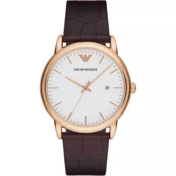 ARMANI AR2502 Relógio de pulso de quartzo para homem 43mm aço inoxidável mostrador azul