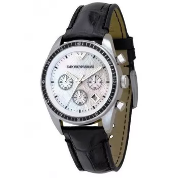 Armani AR5670 relógio de cerâmica para mulher mostrador branco bracelete branca