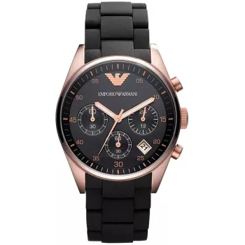 Relógio de mulher ARMANI AR5906 aço inoxidável ouro rosa cronógrafo de quartzo