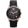 Relógio de mulher ARMANI AR5906 aço inoxidável ouro rosa cronógrafo de quartzo