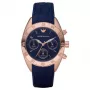 Relógio de mulher ARMANI AR5939 aço inoxidável ouro rosa cronógrafo 35mm