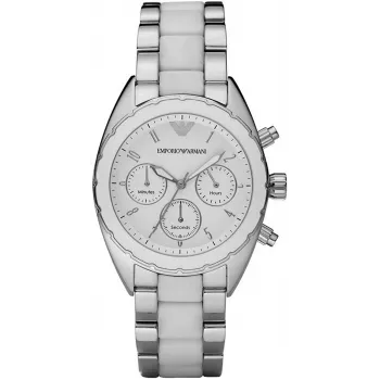 Relógio Armani AR5940 mulher quartzo cronógrafo 42mm ouro rosa aço inoxidável