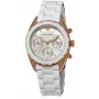 Armani AR5943 relógio cronógrafo de mulher, aço inoxidável dourado rosa, 35 mm