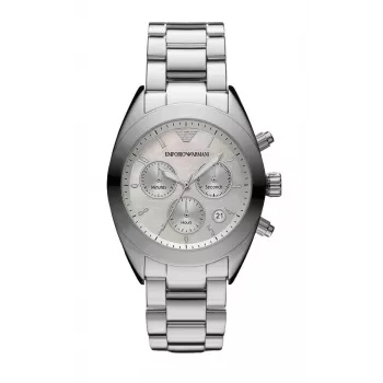 Relógio ARMANI AR5960 senhora aço inoxidável ouro rosa quartzo cronógrafo 38mm