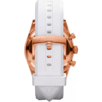 ARMANI AR5979 relógio cronógrafo de quartzo unissexo 43mm aço inoxidável mostrador preto