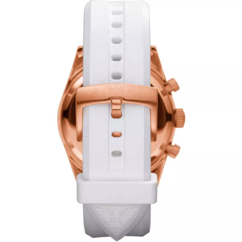 ARMANI AR5979 relógio cronógrafo de quartzo unissexo 43mm aço inoxidável mostrador preto