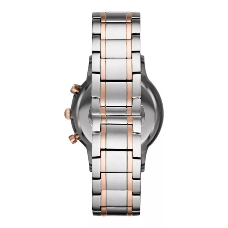ARMANI AR80025 Relógio cronógrafo de quartzo de homem 43mm Aço inoxidável Mostrador azul