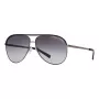 ARMANI EXCHANGE AX2002-60992V Óculos de sol unissexo - Armação de metal preta mate com lentes espelhadas cinzento-escuro prata