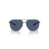 Armani Exchange AX2047S6003Z3 óculos de sol retangulares para homem preto mate cinzento escuro 63mm
